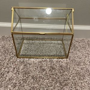 Gold glass card box